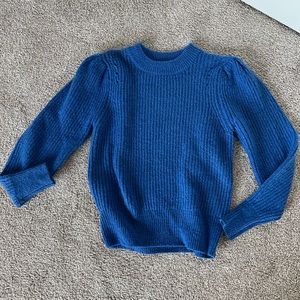 Blue chunky knit sweater